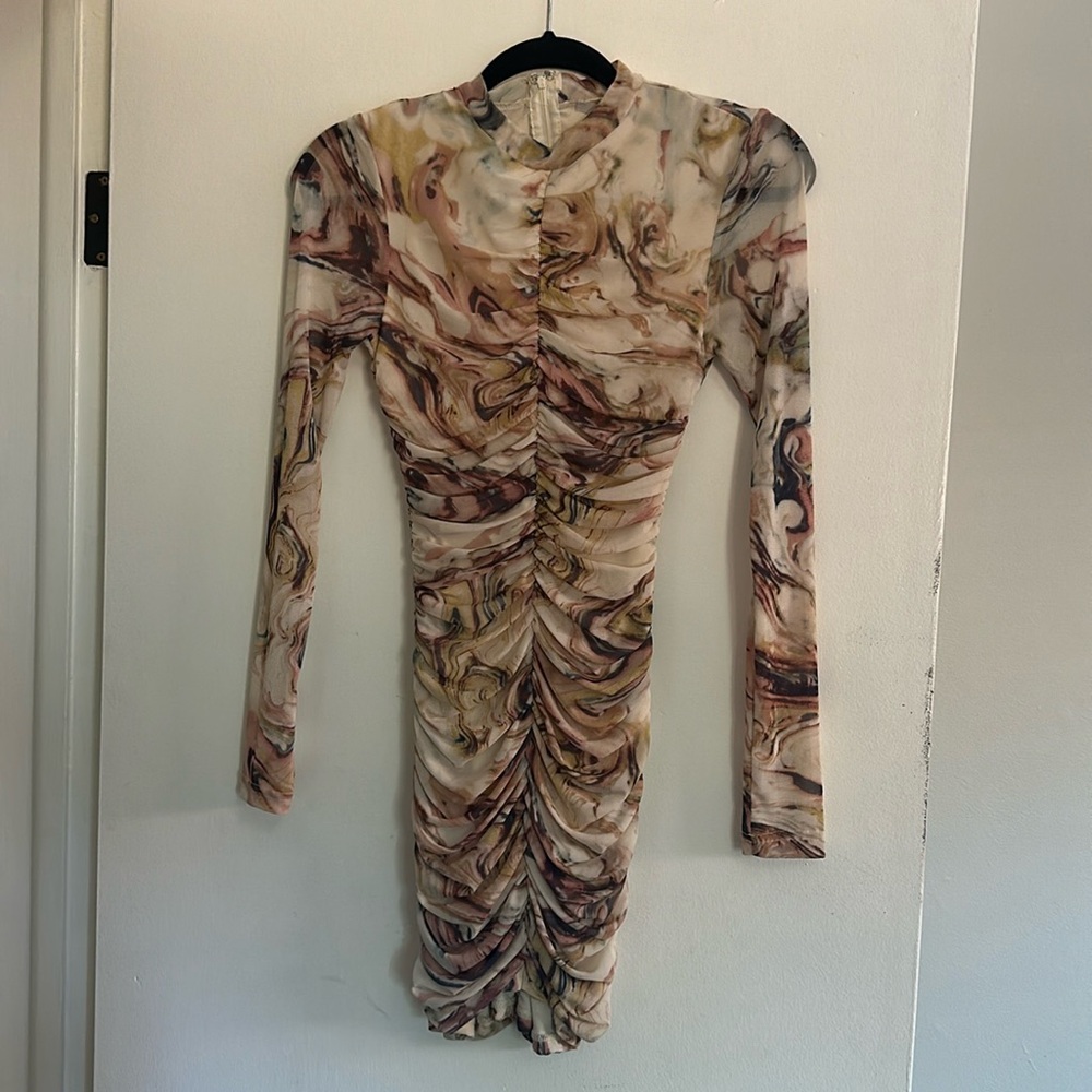 Floral rouched dress